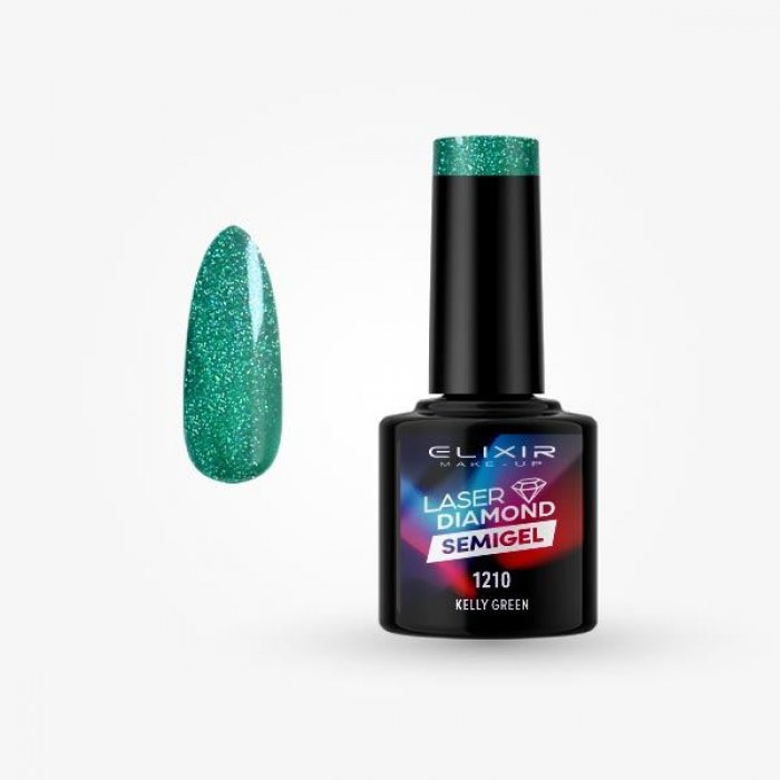 Elixir Make Up Semigel Laser Diamond 1210 Kelly Green 8ml