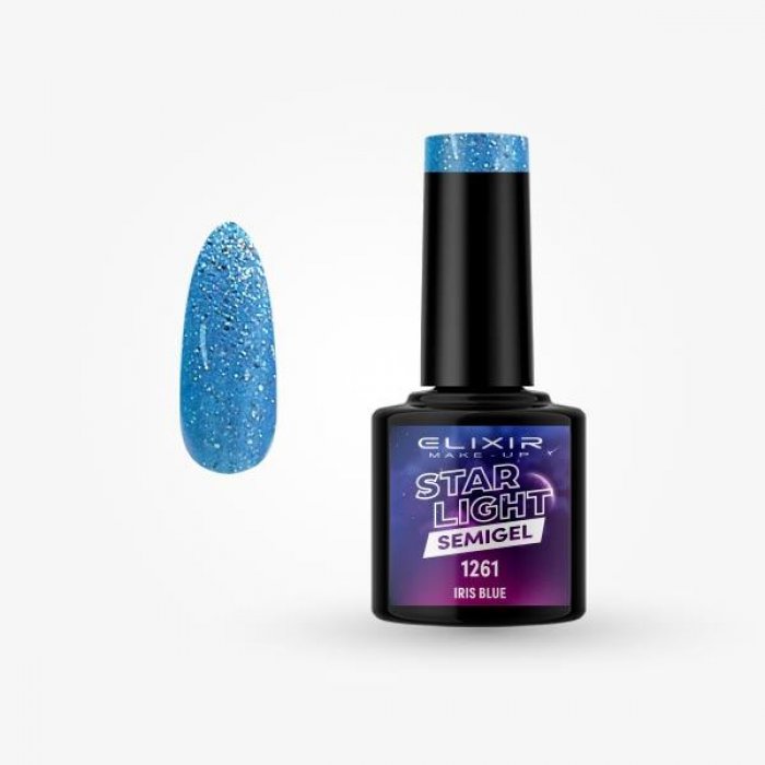 Elixir Make Up Semigel Star Light 1261 Iris Blue 8ml