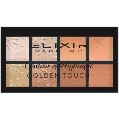 Elixir Make Up Παλέτα Contour & Highlight Golden Touch