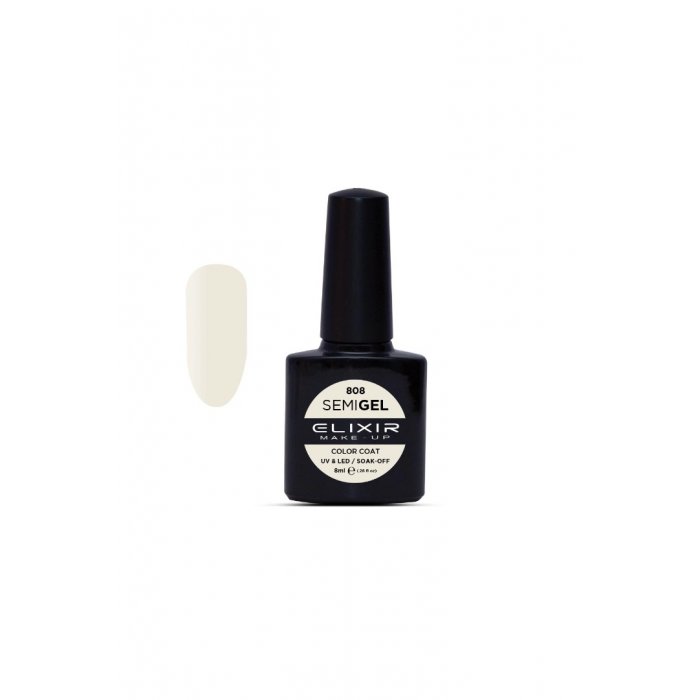 Elixir Make Up Semigel Color Coat Soak Off 808 Vanilla Tan 8ml