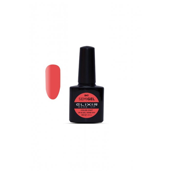 Elixir Make Up Semigel Color Coat Soak Off 841 Strawberry 8ml