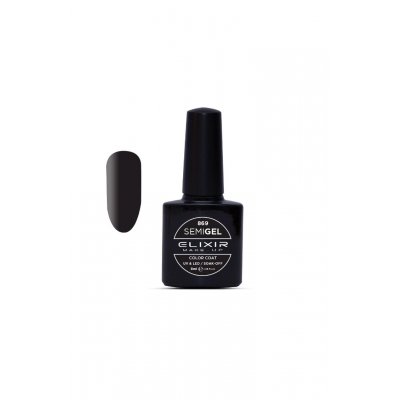 Elixir Make Up Semigel Color Coat Soak Off 869 Black Lust 8ml