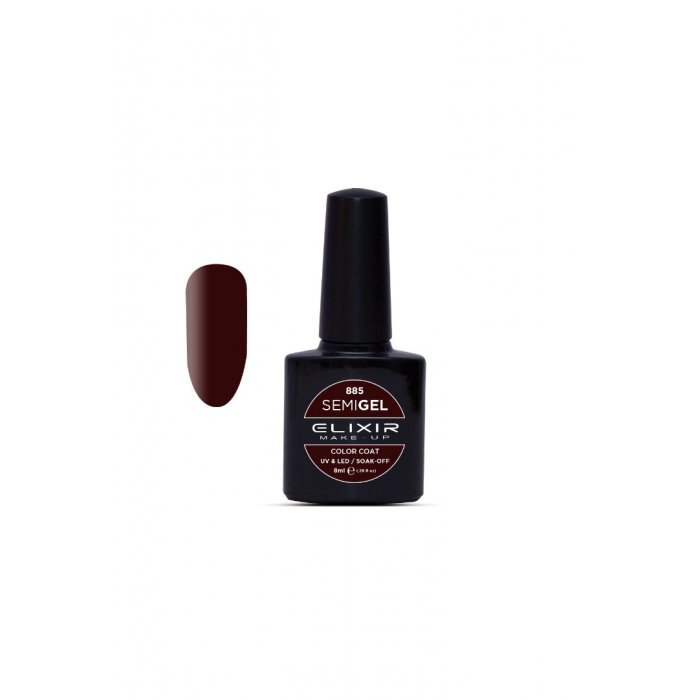 Elixir Make Up Semigel Color Coat Soak Off 885 Merlot 8ml