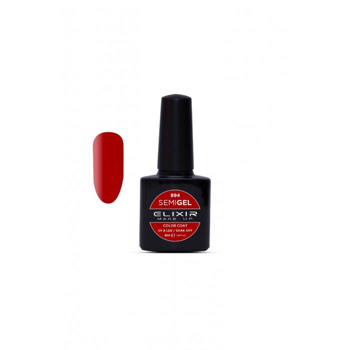 Elixir Make Up Semigel Color Coat Soak Off 894 Crimson 8ml