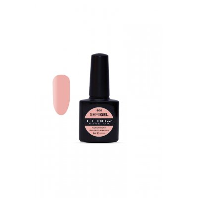 Elixir Make Up Semigel Color Coat Soak Off 906 Salmon Pink 8ml