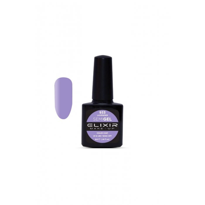 Elixir Make Up Semigel Color Coat Soak Off 933 Lavender 8ml