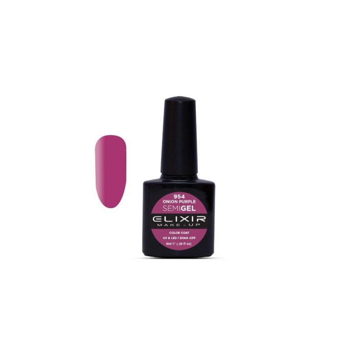 Elixir Make Up Semigel Color Coat Soak Off 954 Onion Purple 8ml