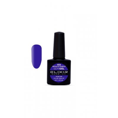 Elixir Make Up Semigel Color Coat Soak Off 959 Metallic Purple 8ml