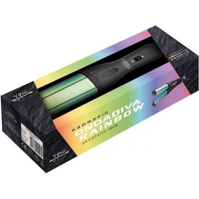 Gamma+ Iron Ondadiva Rainbow Curling Iron Wang