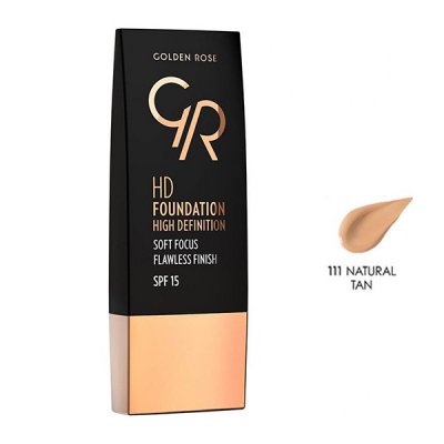 Golden Rose Foundation HD 111 - Natural Tan 30ml