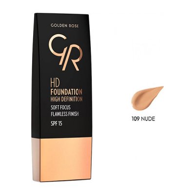 Golden Rose Foundation HD 109 - Nude 30ml