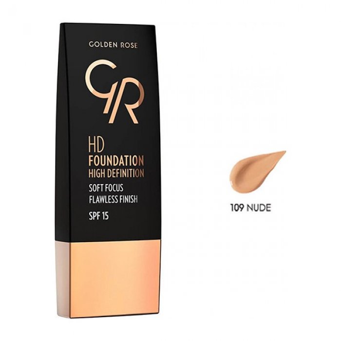 Golden Rose Foundation HD 109 - Nude 30ml