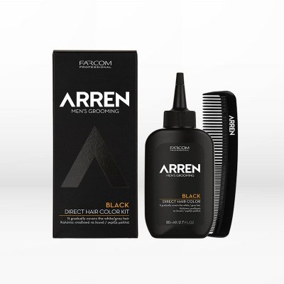 Farcom Professional Arren Direct Hair Color Kit Black 80ml