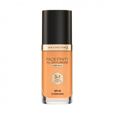 Max Factor  Make up Facefinity All Day Flawless 3 In 1 SPF20 Foundation W78 Warm Honey 30ml