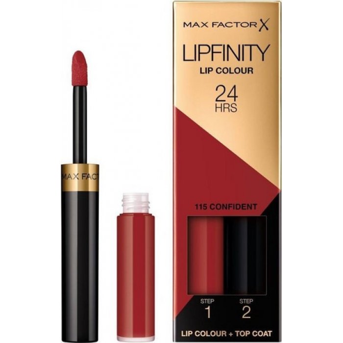 Max Factor Durable Lipstick & Shine Balm - Lipfinity Lip Color 115 Confident