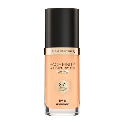 Max Factor  Make up Facefinity All Day Flawless 3 In 1 SPF20 Foundation 30ml 44 Warm Ivory