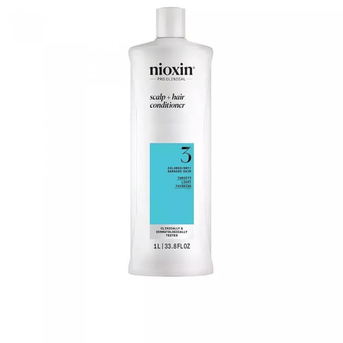 Nioxin System 3 Scalp & Hair Conditioner (Colored Dry and Damaged Hair with Light Thinning) 1000ml