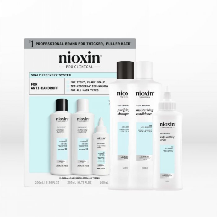 Nioxin Scalp Recovery Kit (Σαμπουάν 200ml, Conditioner 200ml, Θεραπεία 100ml)