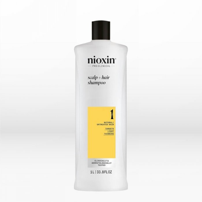 Nioxin System 1 Scalp & Hair Shampoo (Natural Hair with Light Thinning) 1000ml