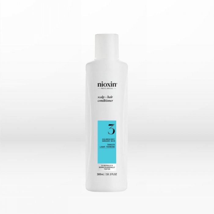 Nioxin System 3 Scalp & Hair Conditioner (Colored Dry and Damaged Hair with Light Thinning) 300ml