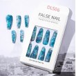 Nail Tips Colorful Long Box 3D With Glue/Sticker No6 (30pcs)