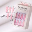 Nail Tips Colorful Long Box 3D With Glue/Sticker No8 (30pcs)