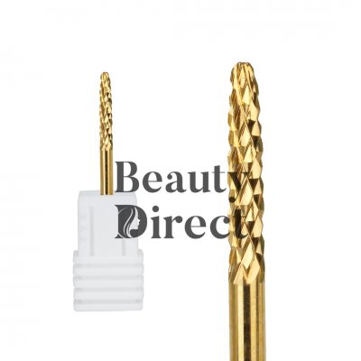 Gold Round Carbide Burr (M) For Fingernails