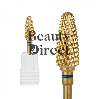 Flame Bit Gold Carbide Burr (M) For Material Removal or Nail Shaping