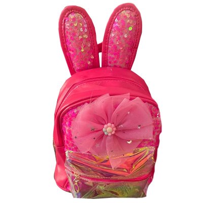 Παιδική Τσάντα Πλάτης Ροζ Κουνελάκι Με Φιόγκο