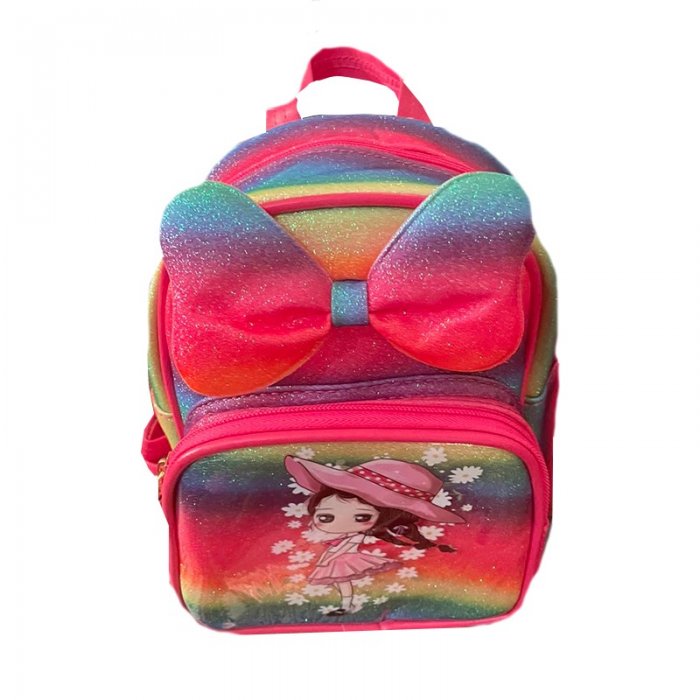 Children's Backpack Pink With Glitter