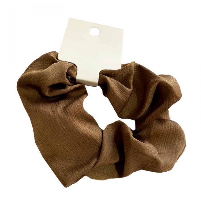 Chocolate Satin Scrunchie