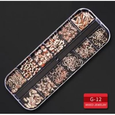 Decorative Metallic Nails 3D Nail Art G-12