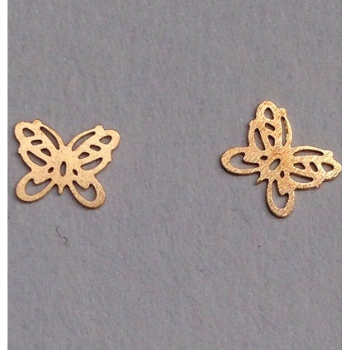 Μεταλλικά Διακοσμητικά Νυχιών σε Βαζάκι Χρυσές Πεταλούδες 50 τεμάχια