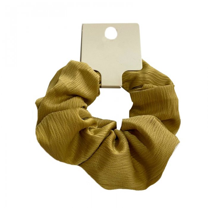 Mustard Satin Scrunchie