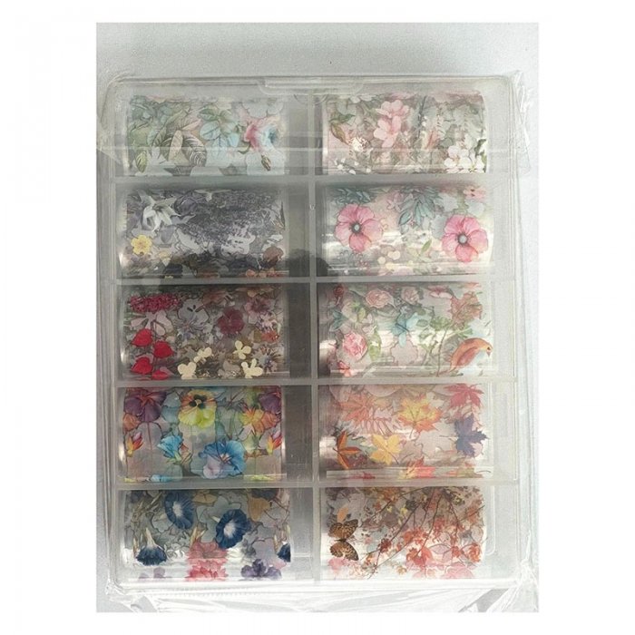 Nail Art Foil Pack of 10 Pieces Multicolor