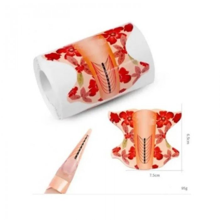 Nail Extension Forms Orange Color 100pcs