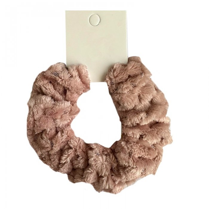 Pink Fur Scrunchie