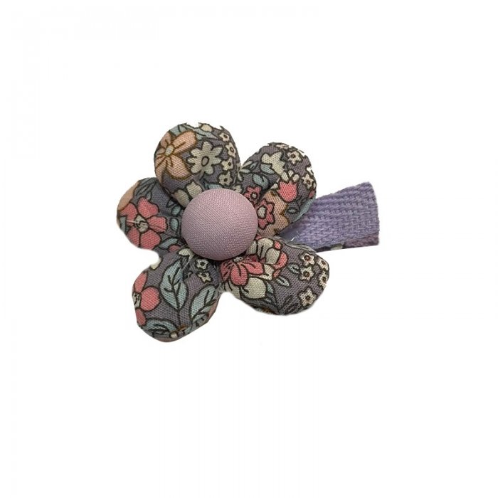 Purple Flower Hair Clip