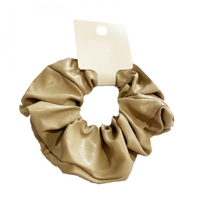 Scrunchie Beige Leather