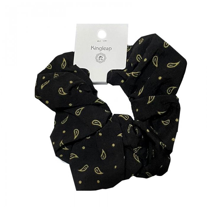 Scrunchie Black With Pattern