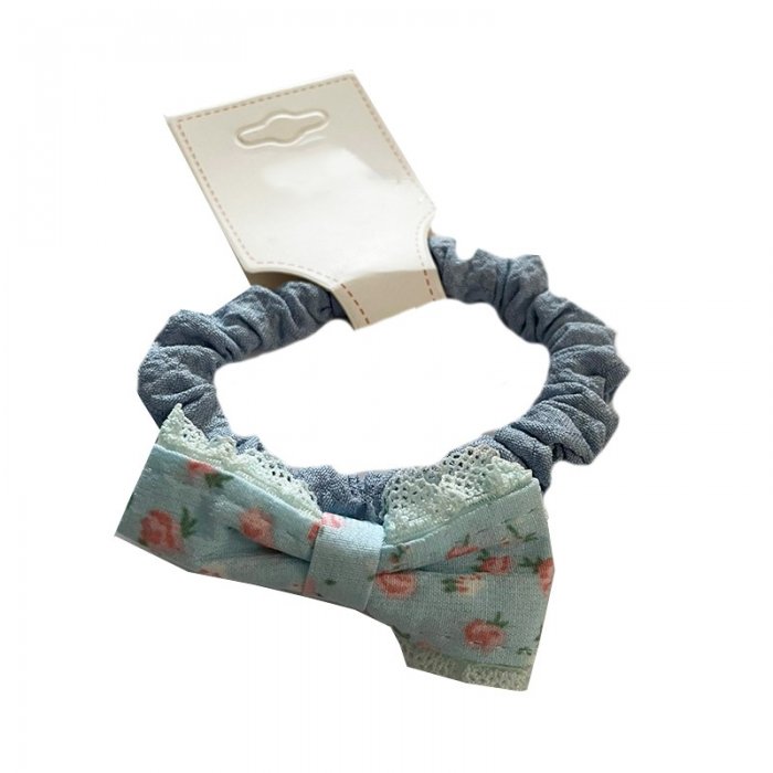 Scrunchie Blue with Bow