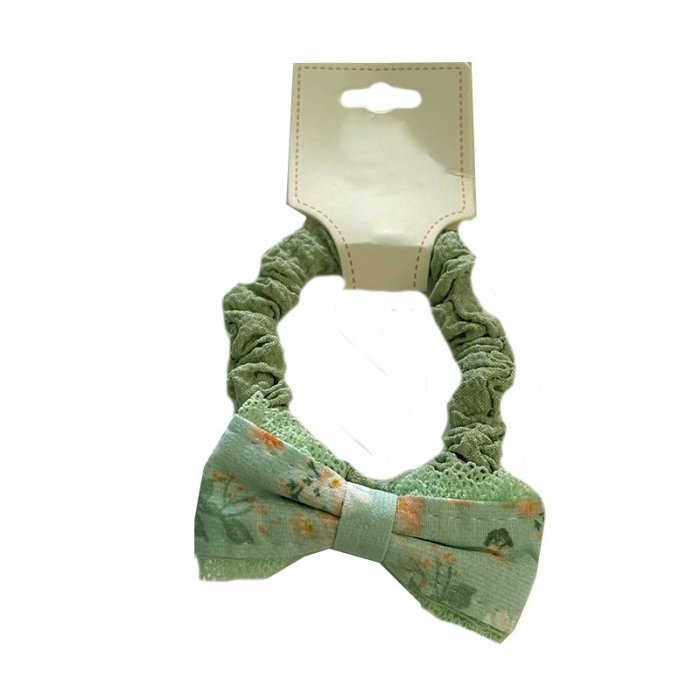 Scrunchie Green with Bow