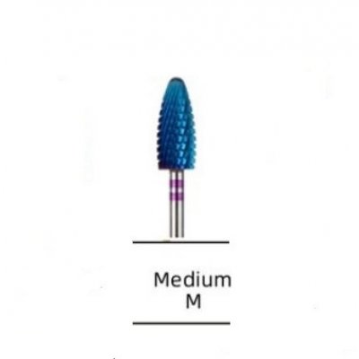 Blue Carbide Burr Large Cone (M) For Material Removal or Nail Shaping