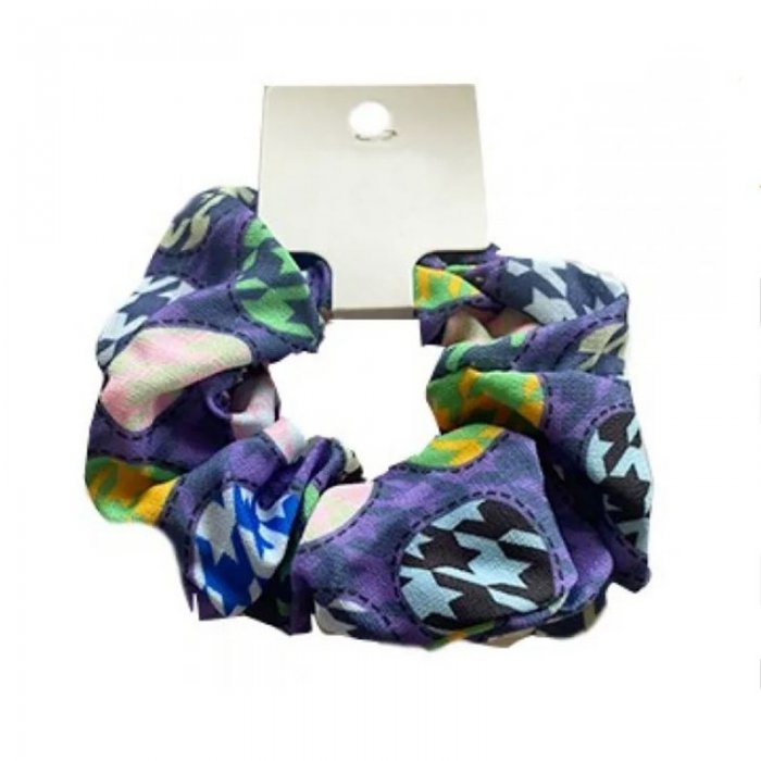 Scrunchie Μωβ Με Διάφορα Σχέδια