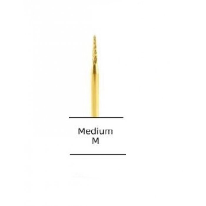 Gold Sharp Point Carbide Burr (M) For Fingernails