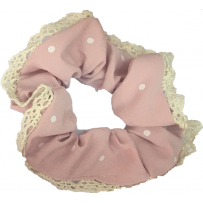 Scrunchie Polka Dots With Lace