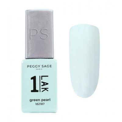 Peggy Sage One-LAK 3-in-1 Semi Permanent Nail Lacquer Green Pearl 5ml