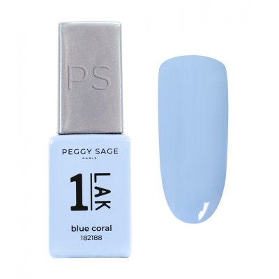 Peggy Sage One-LAK 3-in-1 Semi Permanent Nail Lacquer Blue Coral 5ml