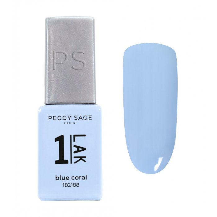 Peggy Sage One-LAK 3-in-1 Semi Permanent Nail Lacquer Blue Coral 5ml