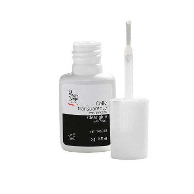 Peggy Sage Professional Nail Clear Tip Glue With Brush 6g